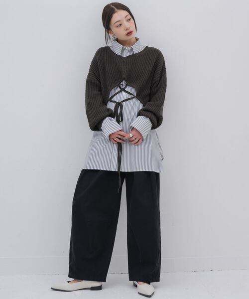 kivi(キヴィ)の「Bigcuffs long shirts(シャツ/ブラウス・レディース・ホワイト系その他/オフホワイト/ブルー・FREE)」の19枚目の写真