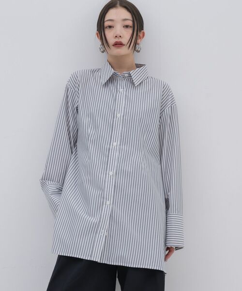 kivi(キヴィ)の「Bigcuffs long shirts(シャツ/ブラウス・レディース・ホワイト系その他/オフホワイト/ブルー・FREE)」の21枚目の写真