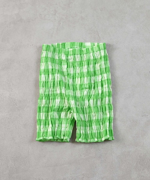 MARKEY'S(マーキーズ)の「ギンガムシャーリングショートパンツ(その他パンツ・キッズ・イエロー/ピンク/ライトグリーン/ブラック・80/90/100/110/120/130/140/150)」の3枚目の写真
