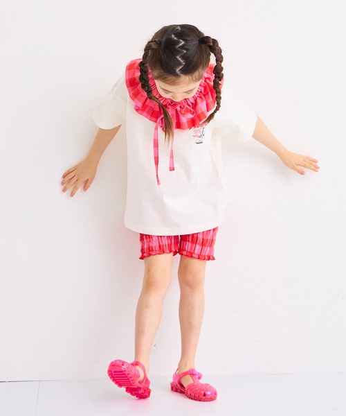 MARKEY'S(マーキーズ)の「ギンガムシャーリングショートパンツ(その他パンツ・キッズ・イエロー/ピンク/ライトグリーン/ブラック・80/90/100/110/120/130/140/150)」の18枚目の写真