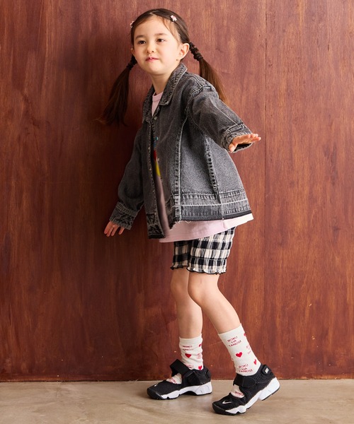MARKEY'S(マーキーズ)の「ギンガムシャーリングショートパンツ(その他パンツ・キッズ・イエロー/ピンク/ライトグリーン/ブラック・80/90/100/110/120/130/140/150)」の7枚目の写真