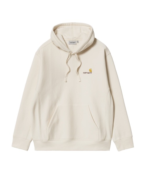 Carhartt WIP(カーハートダブリューアイピー)の「HOODED AMERICAN SCRIPT SWEAT(パーカー・メンズ・ブラック/キナリ/アッシュ/ダークオレンジ/ライトブルー・SMALL/X-LARGE/LARGE/MEDIUM)」の2枚目の写真