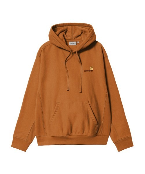 Carhartt WIP(カーハートダブリューアイピー)の「HOODED AMERICAN SCRIPT SWEAT(パーカー・メンズ・ブラック/キナリ/アッシュ/ダークオレンジ/ライトブルー・SMALL/X-LARGE/LARGE/MEDIUM)」の5枚目の写真