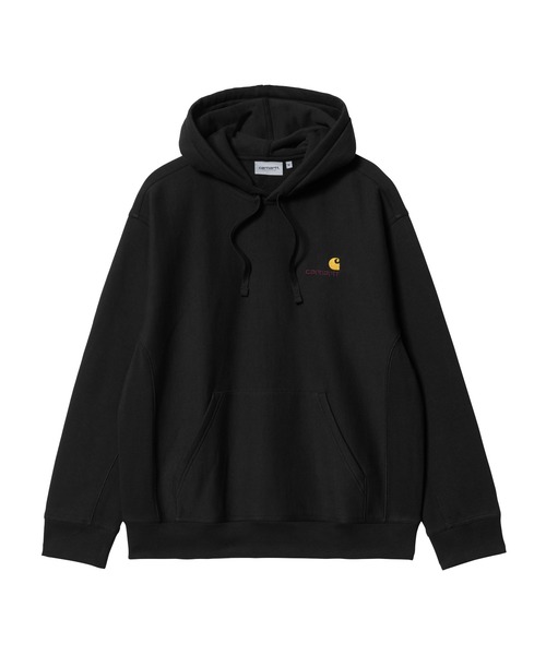 Carhartt WIP(カーハートダブリューアイピー)の「HOODED AMERICAN SCRIPT SWEAT(パーカー・メンズ・ブラック/キナリ/アッシュ/ダークオレンジ/ライトブルー・SMALL/X-LARGE/LARGE/MEDIUM)」の1枚目の写真
