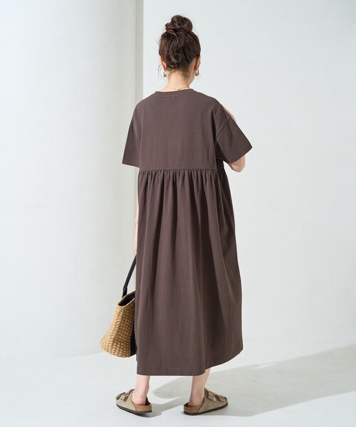 セール】限定展開 ウエスト ギャザー 切り替え ワンピース（ワンピース