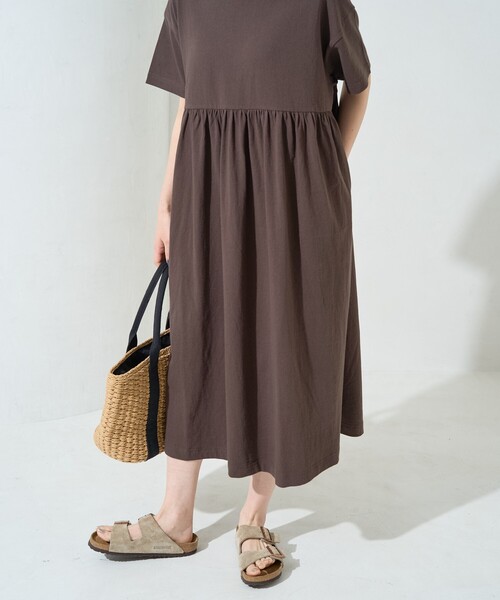 セール】限定展開 ウエスト ギャザー 切り替え ワンピース（ワンピース