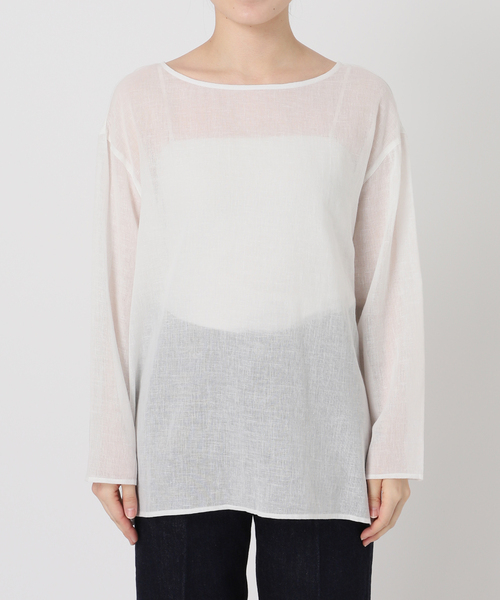 リネンコットンシアープルオーバー（シャツ/ブラウス）｜B.C