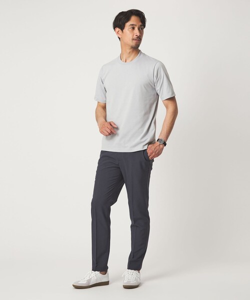 green label relaxing（グリーンレーベルリラクシング）の「【WEB限定】JUST fit ジャケイン T 半袖 Tシャツ カットソー -吸水速乾・抗菌-（Tシャツ/カットソー・メンズ・ライトグレー/ホワイト/ネイビー/モカ/ブラック/ターコイズブルー系・M/S/L/XL）」の8枚目の写真