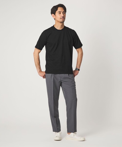 green label relaxing（グリーンレーベルリラクシング）の「【WEB限定】JUST fit ジャケイン T 半袖 Tシャツ カットソー -吸水速乾・抗菌-（Tシャツ/カットソー・メンズ・ライトグレー/ホワイト/ネイビー/モカ/ブラック/ターコイズブルー系・M/S/L/XL）」の16枚目の写真