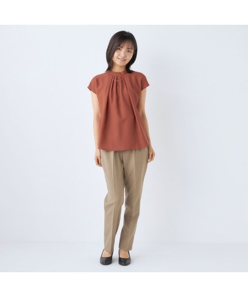 ☆BEIGE.☆サマーブラウス　フレンチスリーブ　32 新品 小さいサイズ 楊柳フレンチスリーブブラウス 低身長さん・小柄