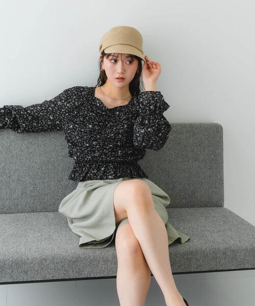 RODE SKO（ロデスコ）の「洗えるたためるキャスケット（キャスケット・レディース・ナチュラル/ブラック・FREE）」の5枚目の写真