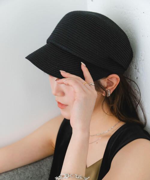 RODE SKO（ロデスコ）の「洗えるたためるキャスケット（キャスケット・レディース・ナチュラル/ブラック・FREE）」の9枚目の写真