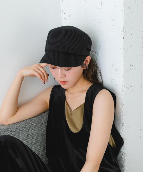 RODE SKO（ロデスコ）の「洗えるたためるキャスケット（キャスケット・レディース・ナチュラル/ブラック・FREE）」の10枚目の写真