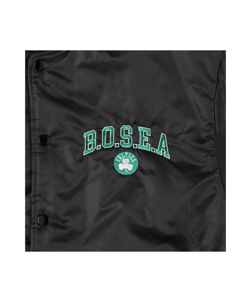 NBA（エヌビーエー）の「NBA BOSTON x WDS Stadium Jacket（スタジャン・メンズ・ブラック・L）」の4枚目の写真