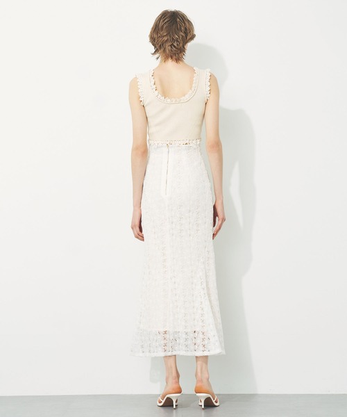 ME COUTURE（ミークチュール）の「ケミカルレースマーメイドスカート（スカート・レディース・ラベンダー/オフホワイト・0/1）」の13枚目の写真