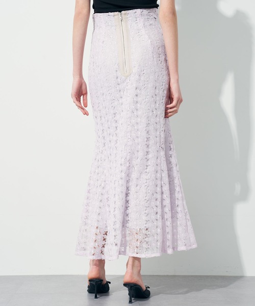 ME COUTURE（ミークチュール）の「ケミカルレースマーメイドスカート（スカート・レディース・ラベンダー/オフホワイト・0/1）」の16枚目の写真