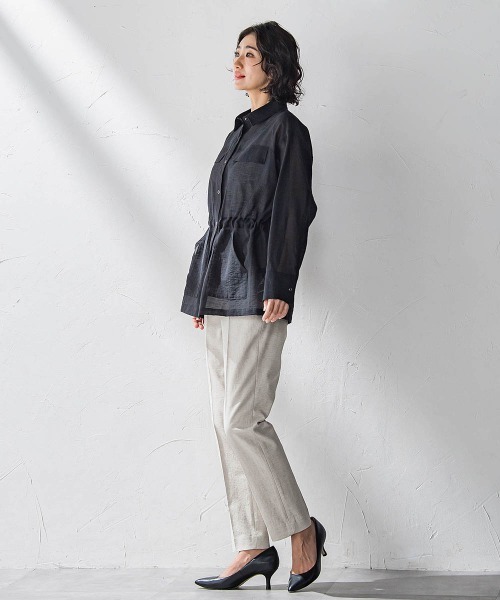 セール】【WEB限定】シェルタリングテーパードパンツ≪洗濯機で洗える