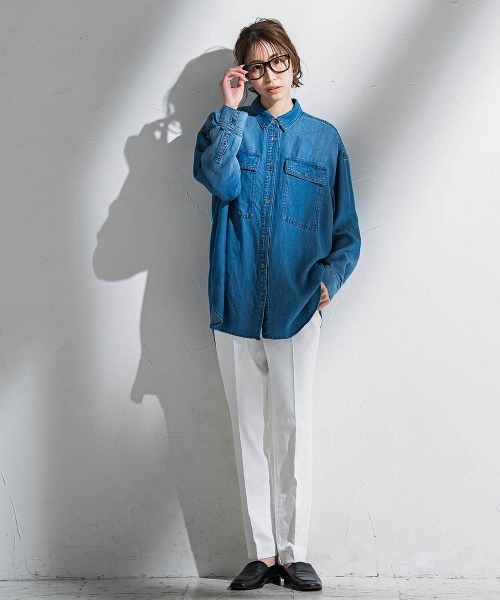 la.f…(ラエフ)の「【WEB限定】シェルタリングテーパードパンツ≪洗濯機で洗える≫(スラックス・レディース・イエロー/ホワイト/ブラック/ベージュ/ブルー・9号/11号/7号)」の16枚目の写真
