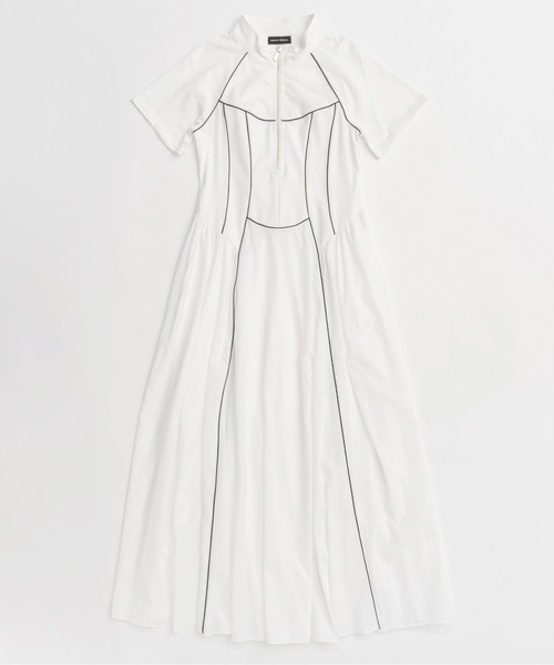 MAISON SPECIAL(メゾンスペシャル)の「Zip Up Volume Dress/ジップアップボリュームワンピース(ワンピース・レディース・ブラック/ホワイト/ネイビー・38/36)」の14枚目の写真