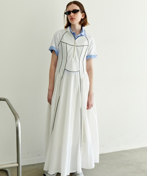 Zip Up Volume Dress/ジップアップボリュームワンピース【MAISON