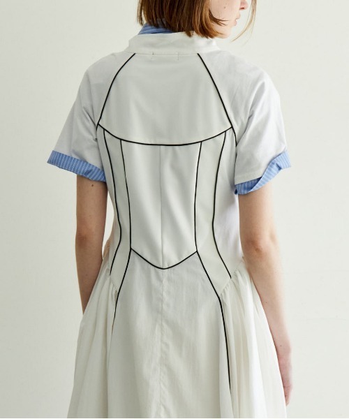 MAISON SPECIAL(メゾンスペシャル)の「Zip Up Volume Dress/ジップアップボリュームワンピース(ワンピース・レディース・ブラック/ホワイト/ネイビー・38/36)」の12枚目の写真