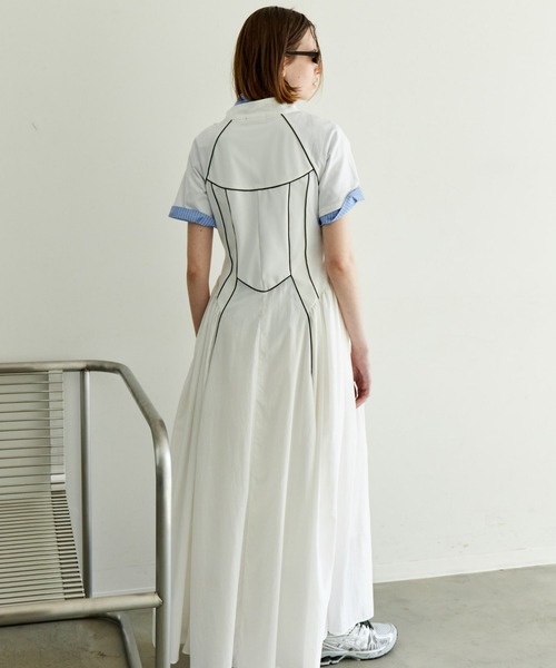 MAISON SPECIAL(メゾンスペシャル)の「Zip Up Volume Dress/ジップアップボリュームワンピース(ワンピース・レディース・ブラック/ホワイト/ネイビー・38/36)」の10枚目の写真