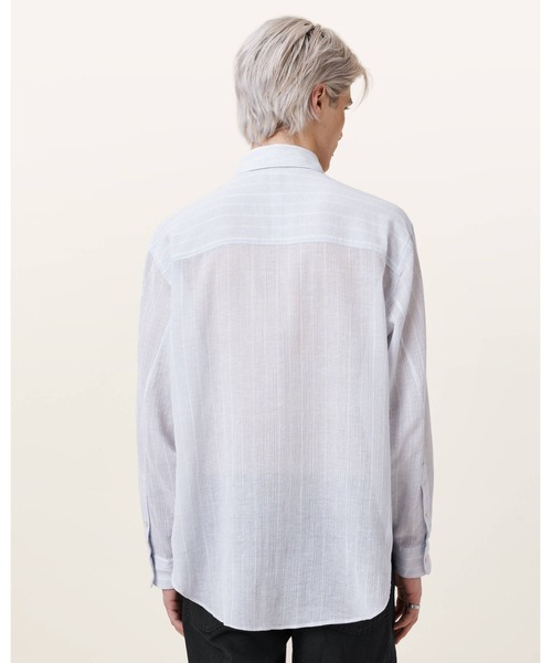 ALLSAINTS（オールセインツ）の「HOLME LONG SLEEVE OVERSIZED SHIRT | HOLME 長袖 オーバーサイズ シャツ（シャツ/ブラウス・メンズ・ブルー系その他・L/XS/S/M/XL）」の7枚目の写真