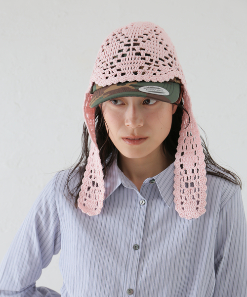 セール】【irojikake/イロジカケ】 Crochet cap IG25SSHT13（キャップ