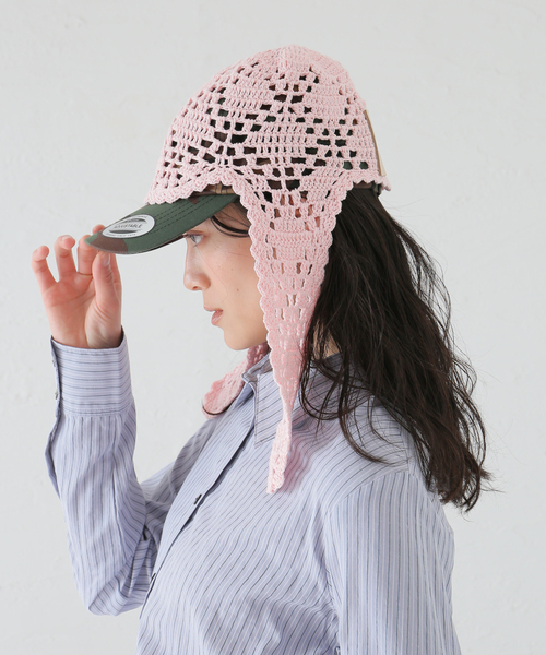 セール】【irojikake/イロジカケ】 Crochet cap IG25SSHT13（キャップ