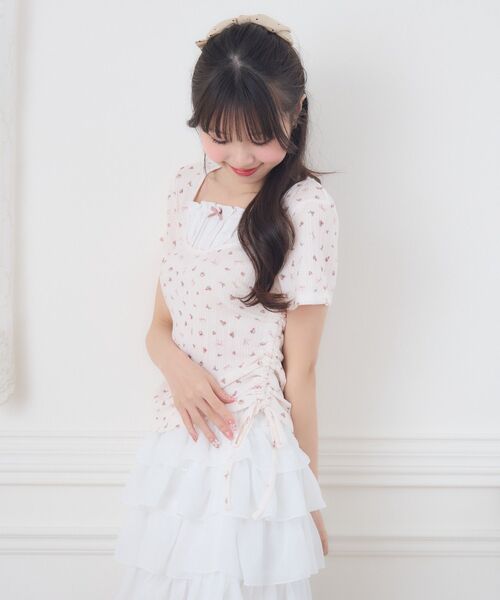 ems excite（エムズエキサイト）の「ドロスト切替CT（Tシャツ/カットソー・レディース・ブルー/ホワイト系その他/ダークグレー・FREE）」の14枚目の写真