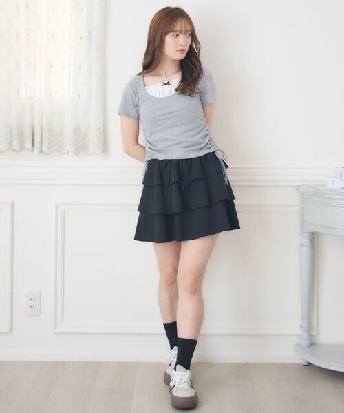 ems excite（エムズエキサイト）の「ドロスト切替CT（Tシャツ/カットソー・レディース・ブルー/ホワイト系その他/ダークグレー・FREE）」の16枚目の写真