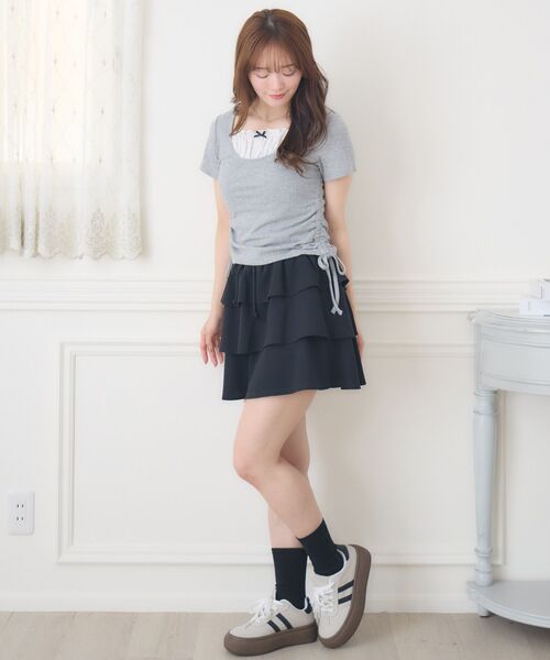 ems excite（エムズエキサイト）の「ドロスト切替CT（Tシャツ/カットソー・レディース・ブルー/ホワイト系その他/ダークグレー・FREE）」の18枚目の写真