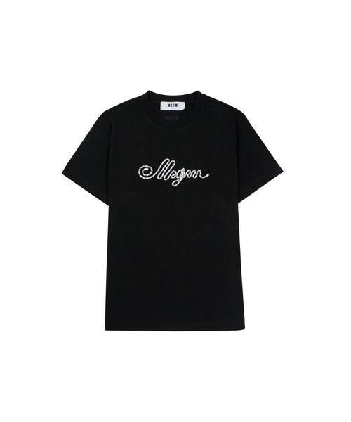 MSGM(エムエスジーエム)の「MSGM ROPEロゴ Tシャツ(Tシャツ/カットソー・レディース・ホワイト/ブラック・S/M)」の2枚目の写真