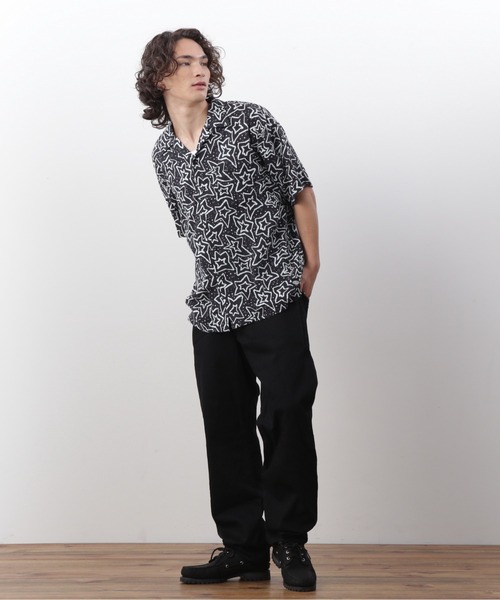 MANASTASH(マナスタッシュ)の「MANASTASH/マナスタッシュ/GAUZE MANALOHA SHIRT(シャツ/ブラウス・メンズ・ブラック/レッド/オレンジ・S/M/L/XL)」の4枚目の写真