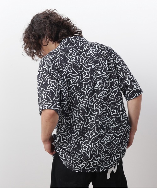 MANASTASH(マナスタッシュ)の「MANASTASH/マナスタッシュ/GAUZE MANALOHA SHIRT(シャツ/ブラウス・メンズ・ブラック/レッド/オレンジ・S/M/L/XL)」の5枚目の写真
