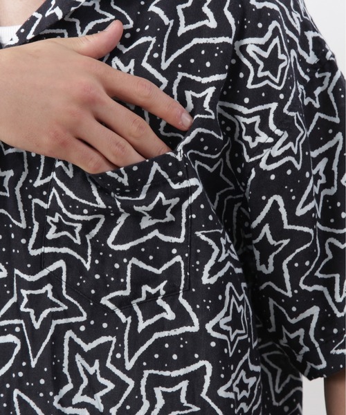 MANASTASH(マナスタッシュ)の「MANASTASH/マナスタッシュ/GAUZE MANALOHA SHIRT(シャツ/ブラウス・メンズ・ブラック/レッド/オレンジ・S/M/L/XL)」の8枚目の写真