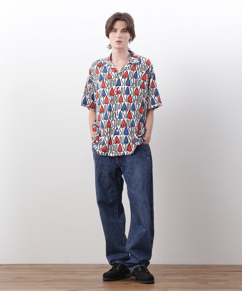 MANASTASH(マナスタッシュ)の「MANASTASH/マナスタッシュ/GAUZE MANALOHA SHIRT(シャツ/ブラウス・メンズ・ブラック/レッド/オレンジ・S/M/L/XL)」の11枚目の写真