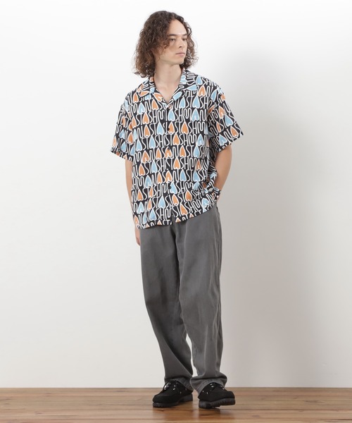 MANASTASH(マナスタッシュ)の「MANASTASH/マナスタッシュ/GAUZE MANALOHA SHIRT(シャツ/ブラウス・メンズ・ブラック/レッド/オレンジ・S/M/L/XL)」の10枚目の写真