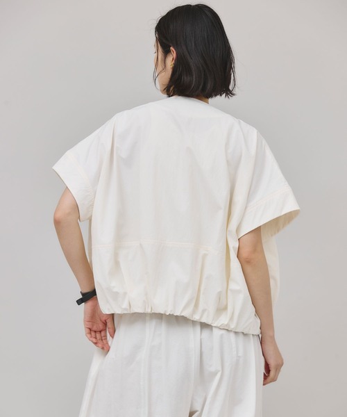 Curenastology タスランジップブラウス　ホワイト　未使用品 Curensology(カレンソロジー)/タスランジップブラウス（シャツ