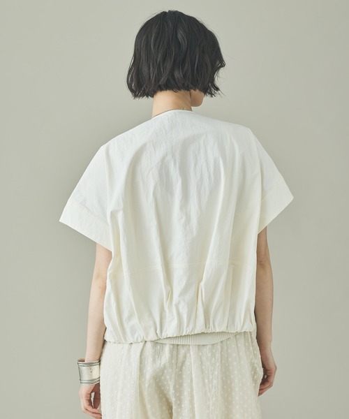 Curensology(カレンソロジー)の「Curensology(カレンソロジー)/タスランジップブラウス(シャツ/ブラウス・レディース・ベージュ/ブラック/ホワイト・FREE)」の6枚目の写真