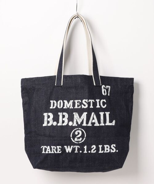 HOLLYWOOD RANCH MARKET（ハリウッドランチマーケット）の「スーピマセルビッチデニム B.B.MAIL トートバッグ（トートバッグ・メンズ・インディゴブルー・ONE SIZE）」の2枚目の写真
