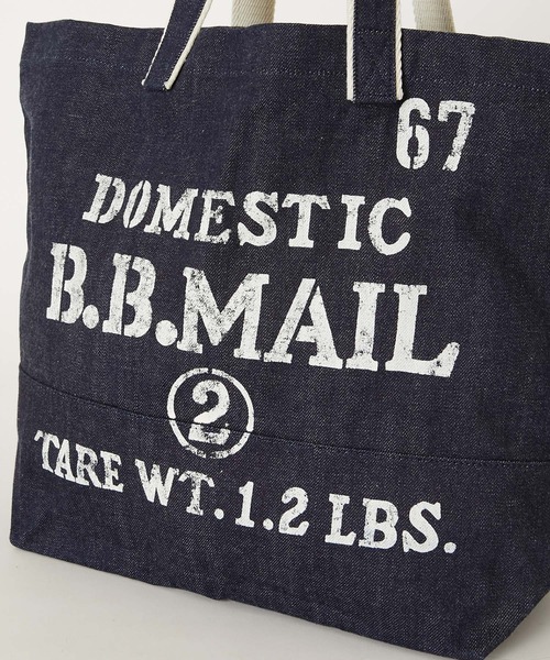 HOLLYWOOD RANCH MARKET（ハリウッドランチマーケット）の「スーピマセルビッチデニム B.B.MAIL トートバッグ（トートバッグ・メンズ・インディゴブルー・ONE SIZE）」の5枚目の写真