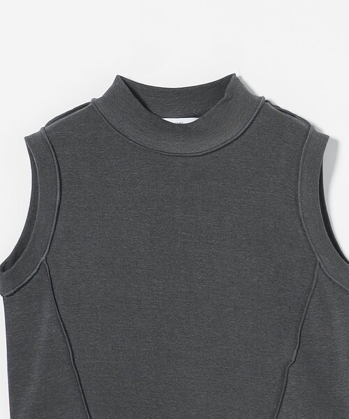 ASTRAET＞コットン ハイネック ノースリーブカットソー（Tシャツ