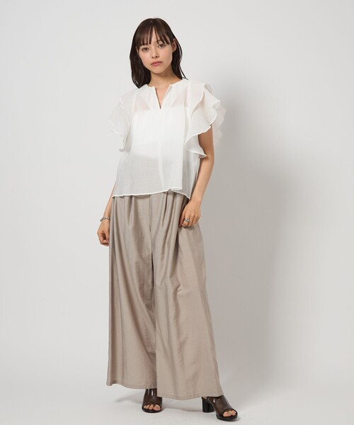 EM ヨウリュウ　ラッフルスリーブブラウス EMMEL REFINES＞EM ヨウリュウ ラッフルスリーブ ブラウス