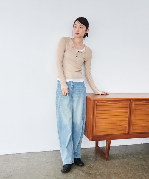トップス TORNADO MART - henry neck fur top トップス TORNADO MART - henry neck fur top TORNADO MART