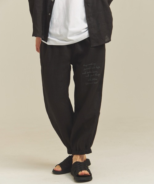 JACKROSE(ジャックローズ)の「BAYCANT リネン100% イージーパンツ(その他パンツ・メンズ・ブラック/ナチュラル/カーキ・M/L/XL)」の2枚目の写真