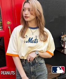 DOUBLE NAME | MLB×PEANUTSコラボ SMACK リンガーTEE(Tシャツ/カットソー)