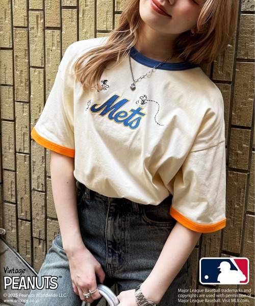 DOUBLE NAME(ダブルネーム)の「MLB×PEANUTSコラボ SMACK リンガーTEE(Tシャツ/カットソー・レディース・オレンジ系その他/ネイビー/オフホワイト/ブラウン系その他2・FREE)」の18枚目の写真