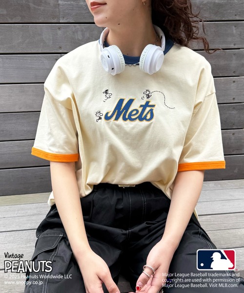 DOUBLE NAME(ダブルネーム)の「MLB×PEANUTSコラボ SMACK リンガーTEE(Tシャツ/カットソー・レディース・オレンジ系その他/ネイビー/オフホワイト/ブラウン系その他2・FREE)」の12枚目の写真