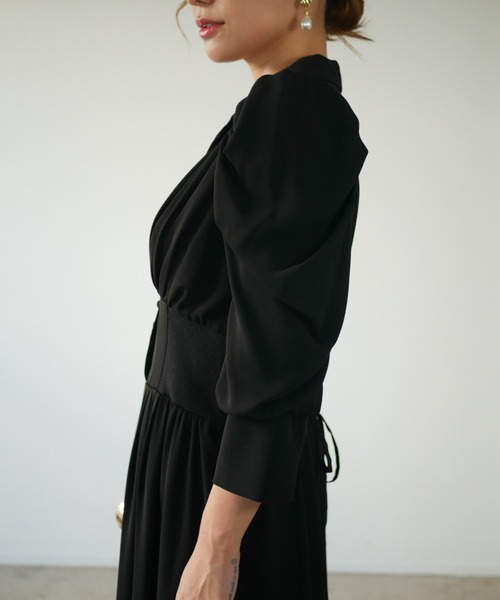 My shawty(マイシャウティー)の「tailored day dress(ドレス・レディース・ブラック/ブルーパープル/ダークベージュ・FREE)」の18枚目の写真
